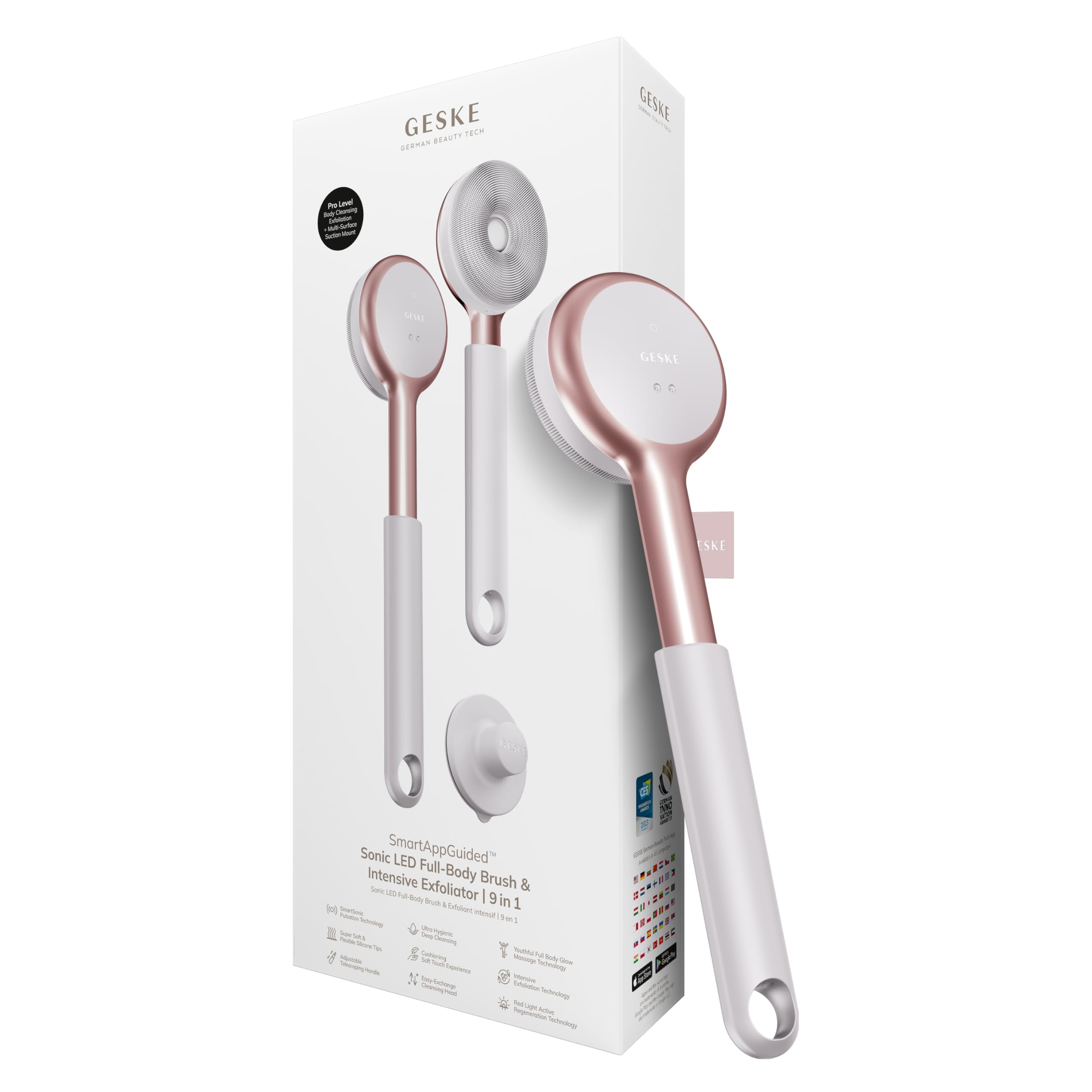 GESKE LED Sonic Full-Body Brush | 9 in 1
