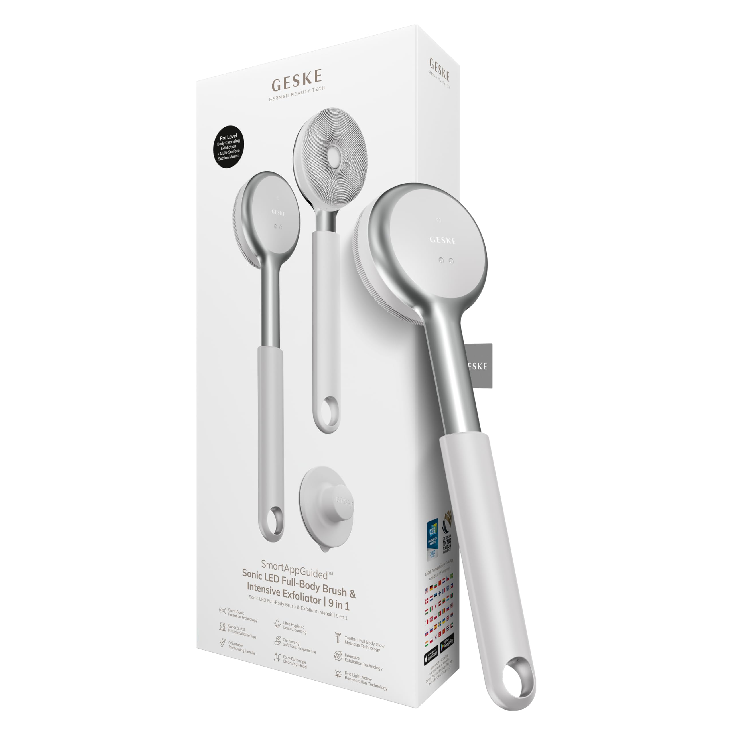 GESKE LED Sonic Full-Body Brush | 9 in 1