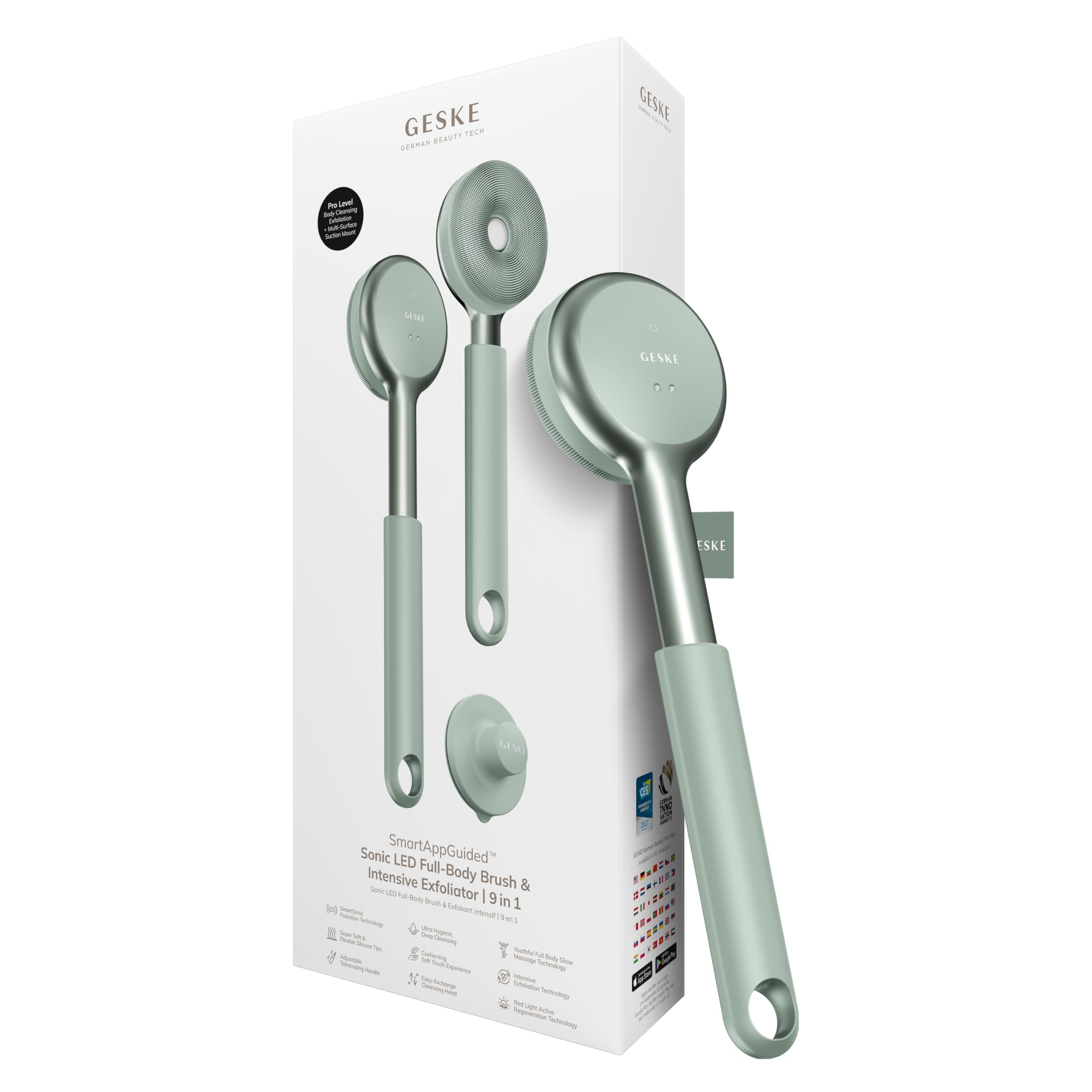 GESKE LED Sonic Full-Body Brush | 9 in 1